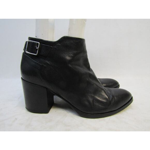 Alberto Fermani Womens Sz 39.5 EUR Black Leather Zip Ankle Fashion Boots Bootie - Picture 3 of 11